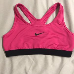Nike Pink and Black Sports Bra
